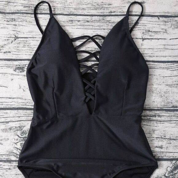 Christina adjustable straps maillots one piece Swimsuit Size Medium - Picture 4 of 4